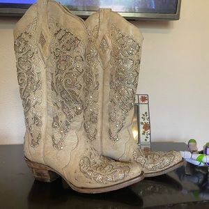 Cowgirl western white boots